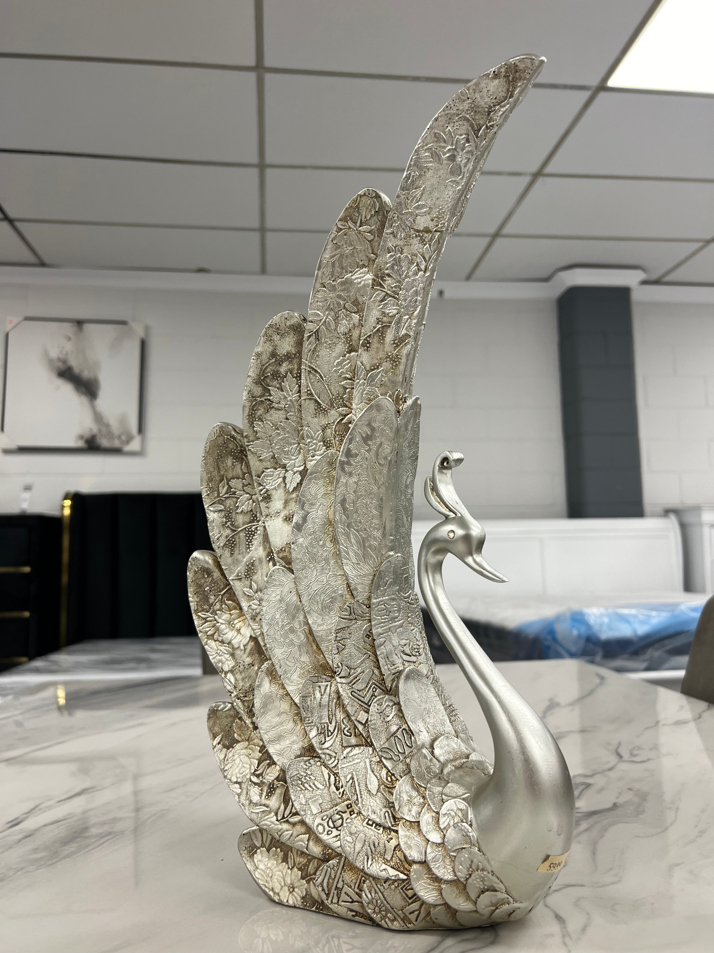 Engraved Swan Accent